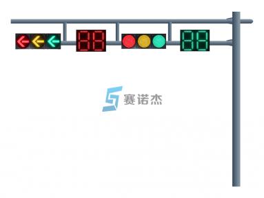 8m雙懸臂無縫鋼管交通信號燈桿